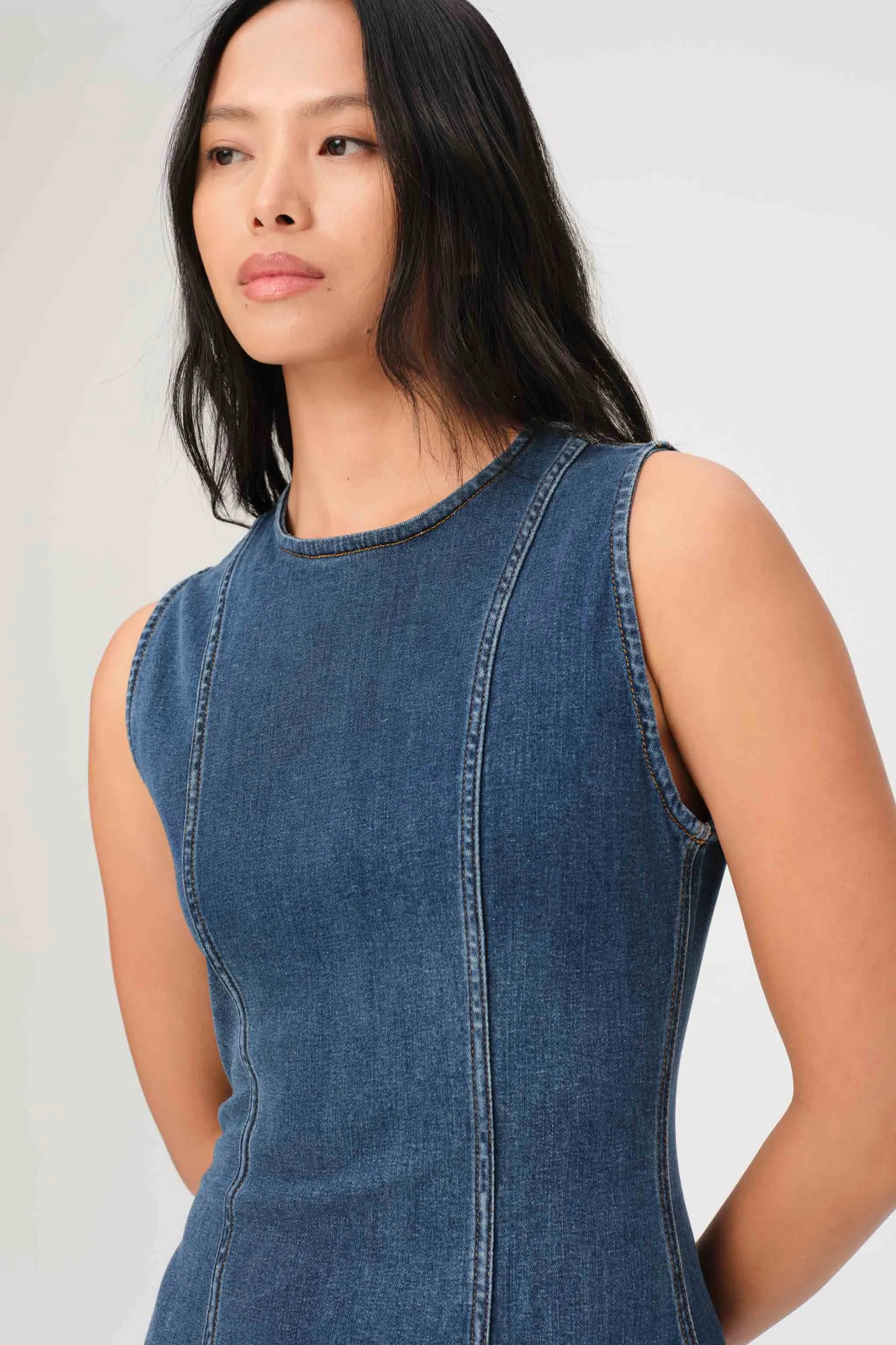  OPO - DENIM MINI DRESS | TAKE OFF