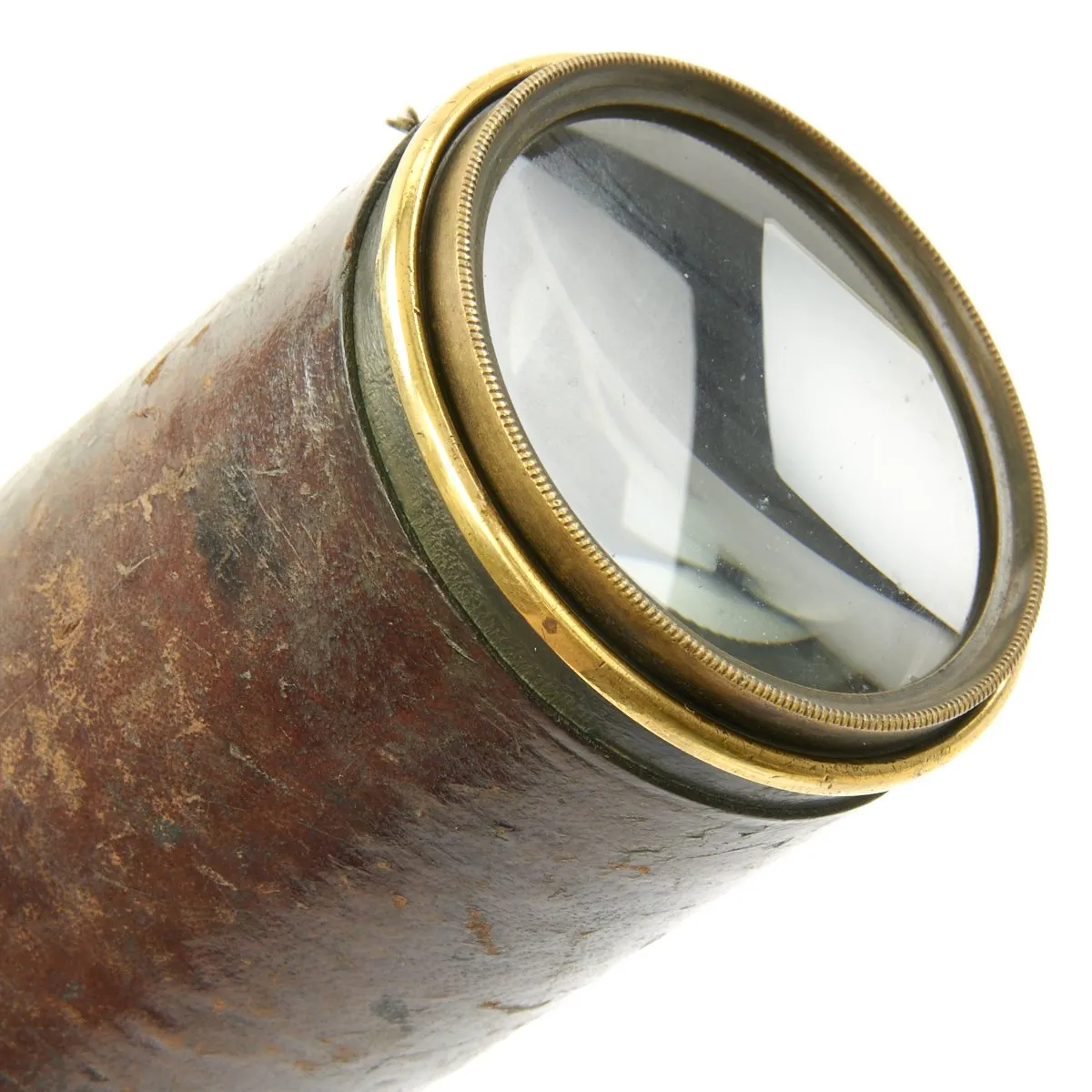 Original British WWI Officer's Three Draw Brass Telescope named to Capt. K.W. Greene - Dated 1917