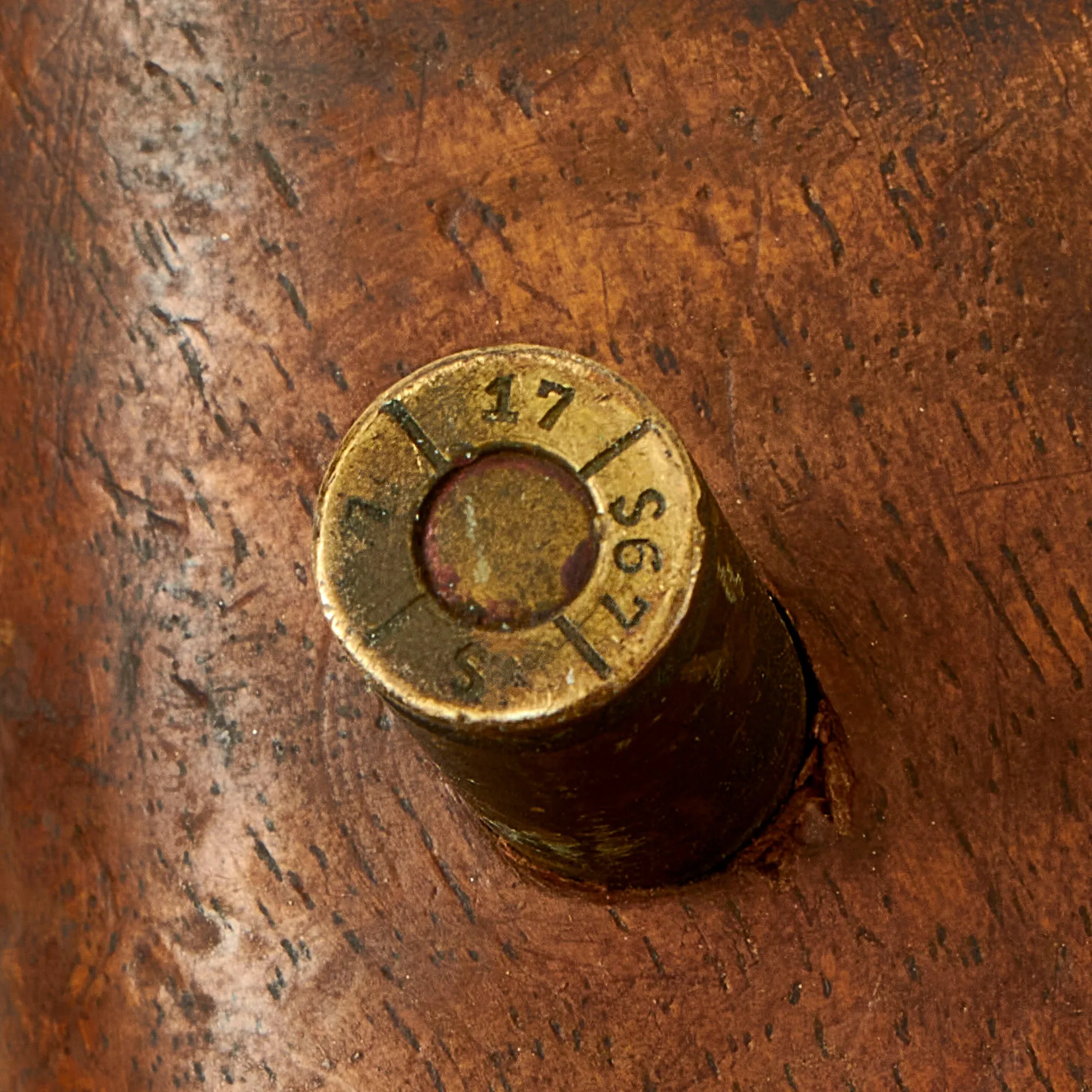 Original British WWI Trench Art Cribbage Board Constructed From German Gewehr 98 Buttstock Taken From Battle of Pilkem Ridge Location in 1917 - Third Battle of Ypres