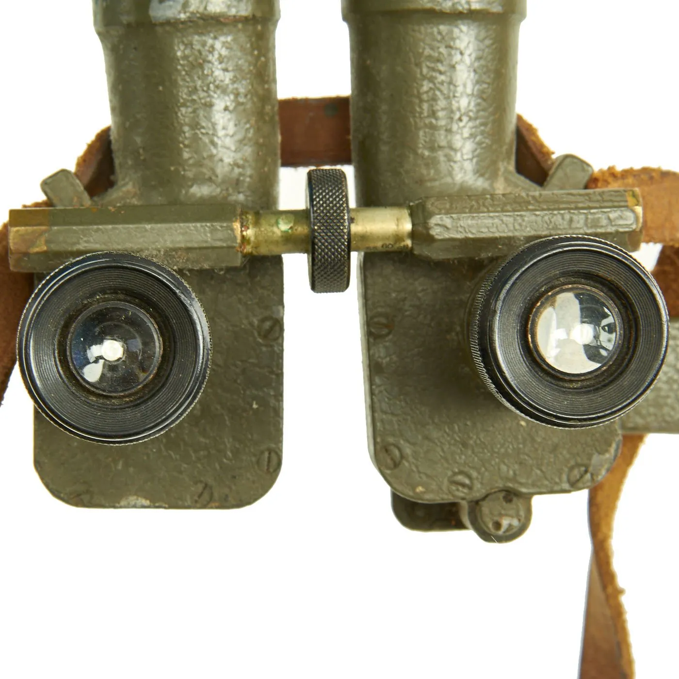 Original French WWI "Rabbit Ears" 8 X 24 Trench Periscope Binoculars by S.R.P.I. with Leather Neck Strap