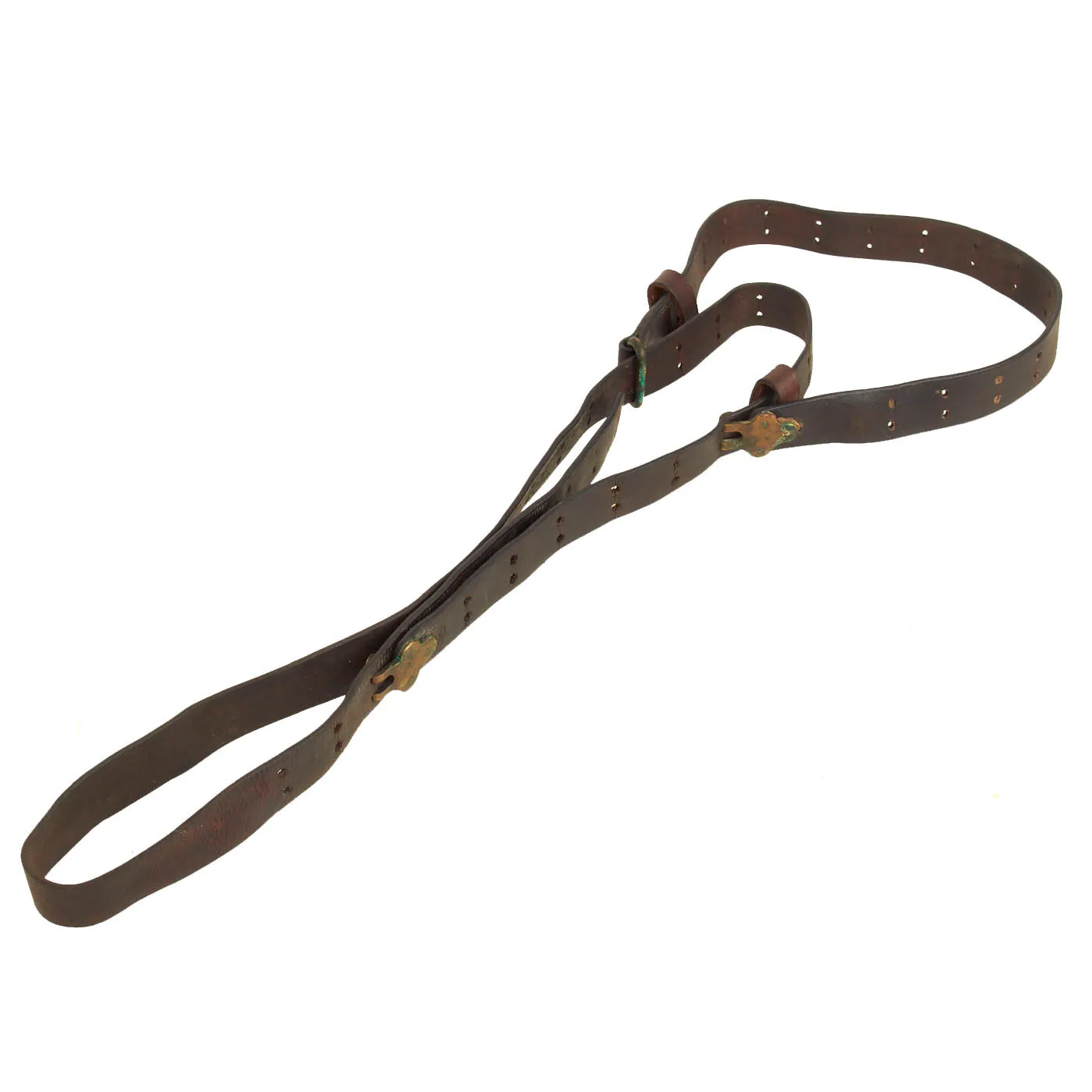 Original U.S. WWII M1907 Pattern Leather Sling With Brass Hardware