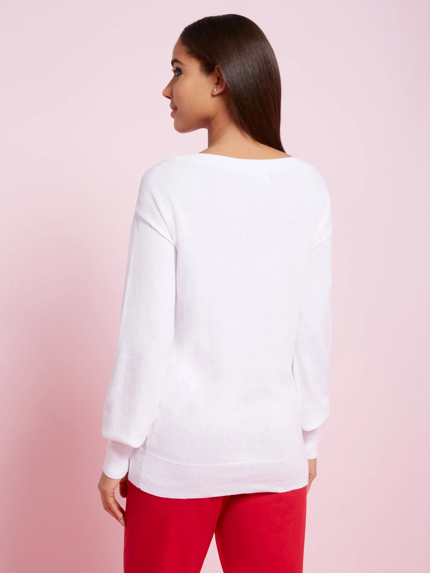 Oversized Heart Tunic Sweater