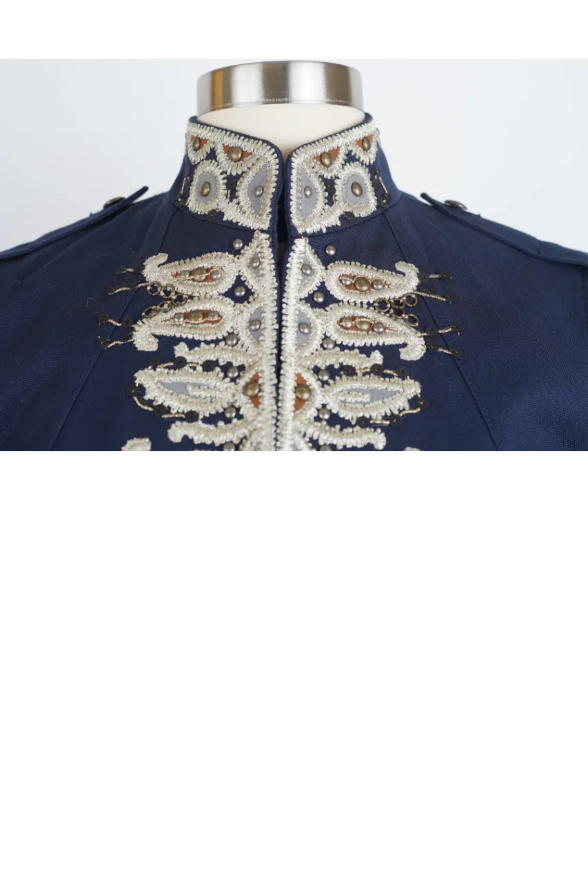 Paisley Embroidered Coat Jacket