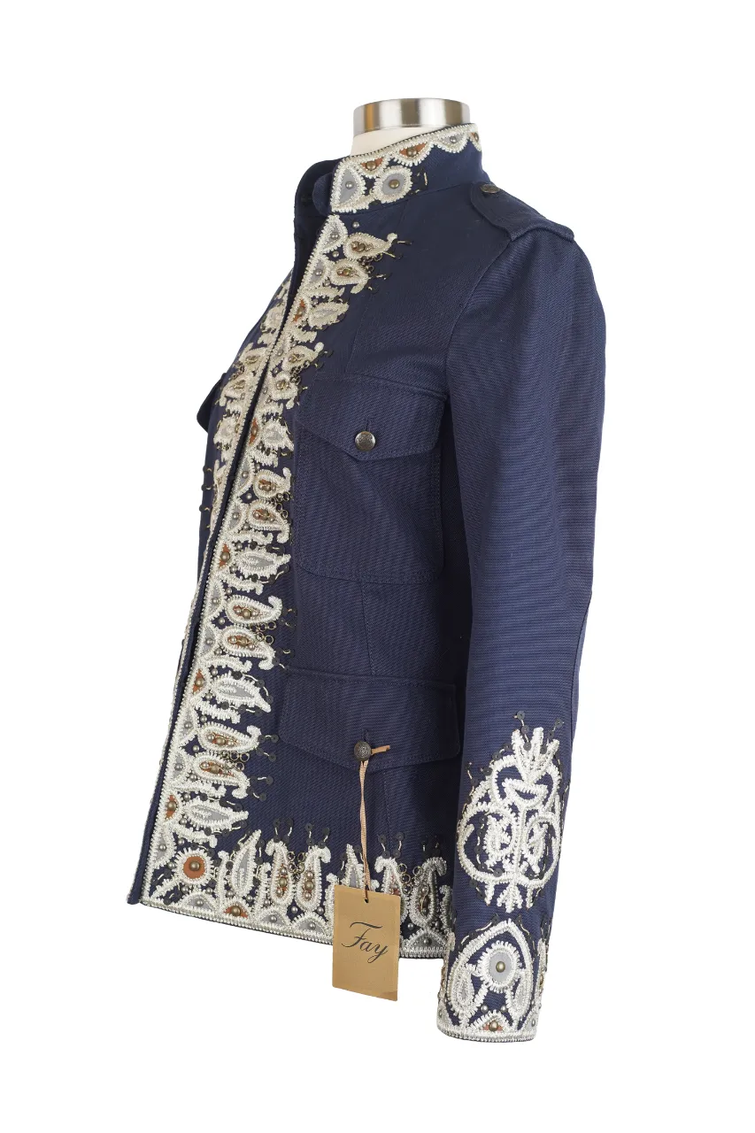 Paisley Embroidered Coat Jacket