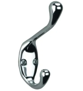 Paris Wall Mount Double Hook - Chrome