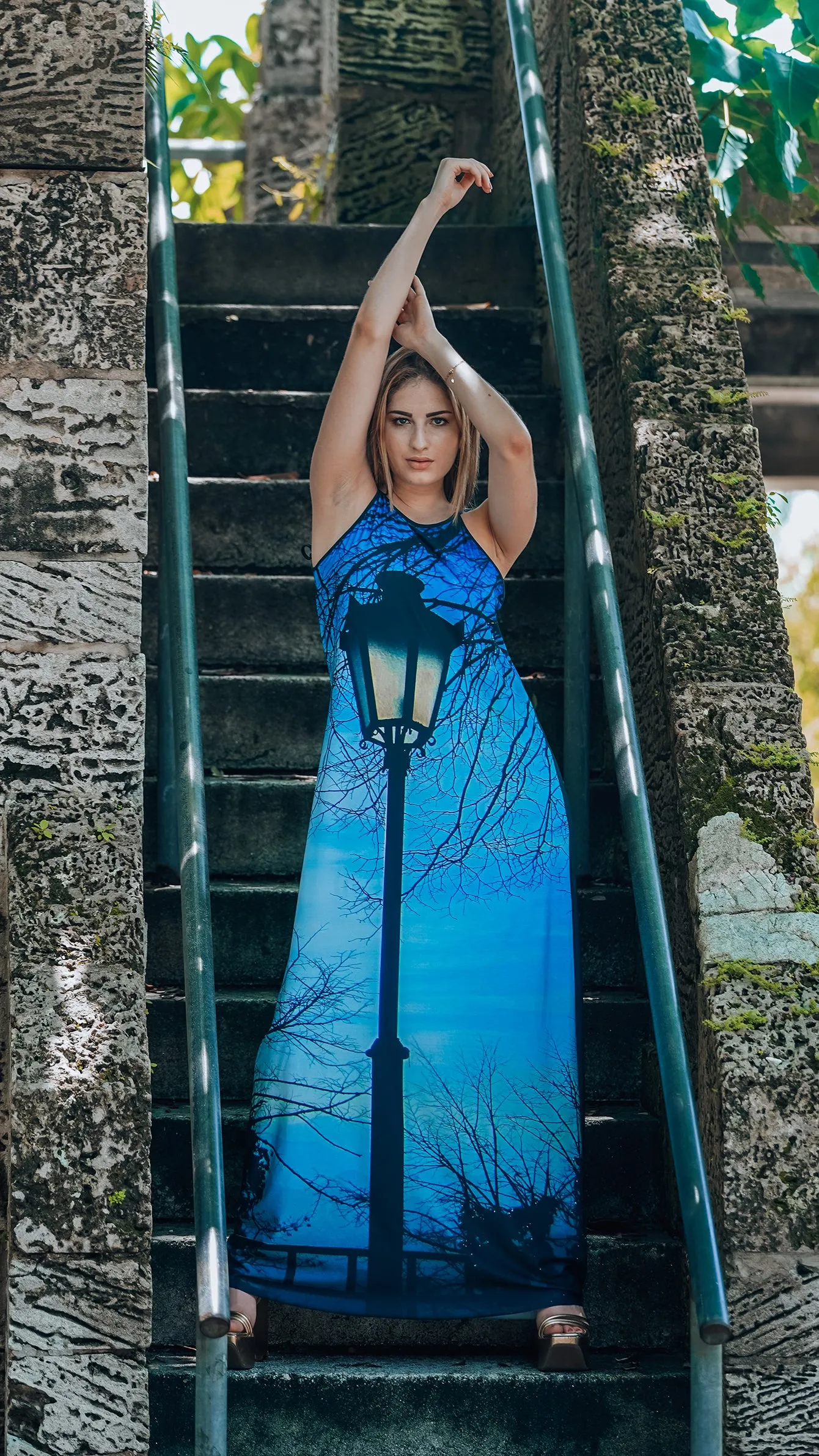 "Around the World" Misty Maxi Dress, Farol