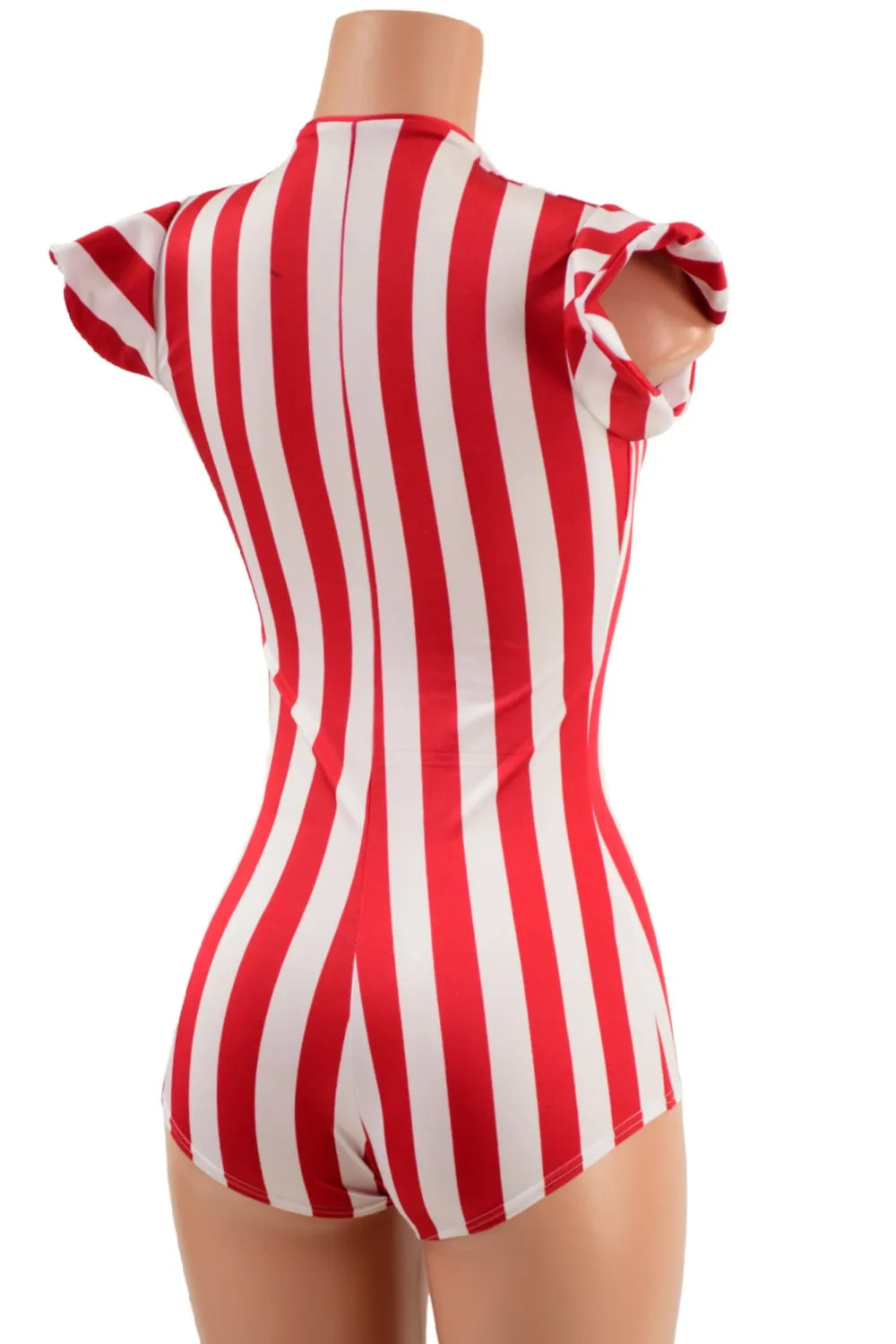 Red & White Stripe Romper