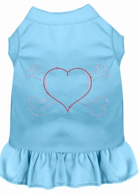 Rhinestone Heart And Crossbones Dress Baby Blue Xxxl (20)