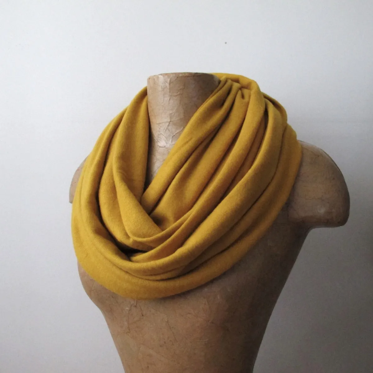 SAFFRON YELLOW Fleece Infinity Scarf