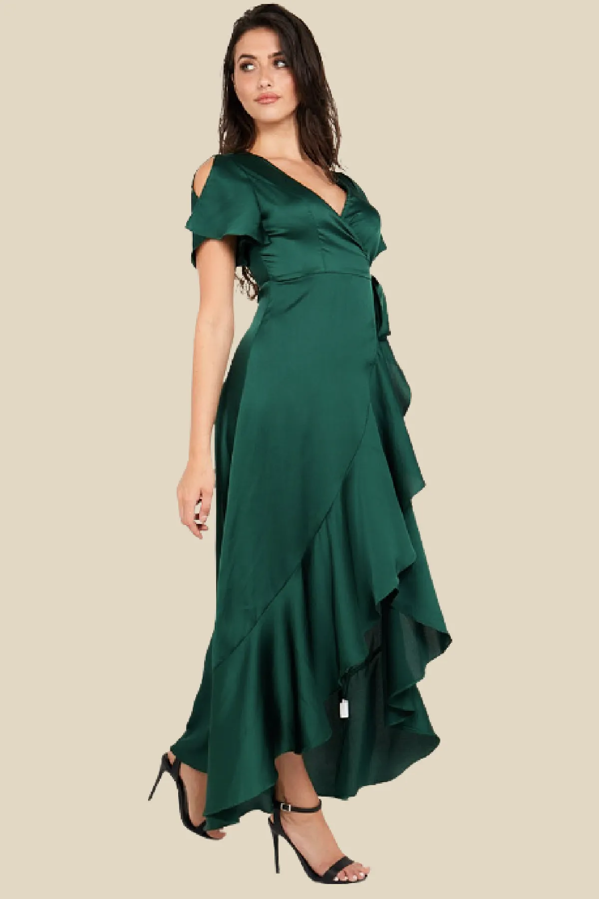 Satin Wrap Dress