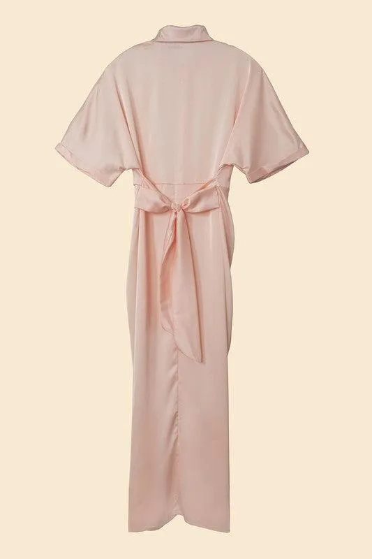 Satin Wrap Dress