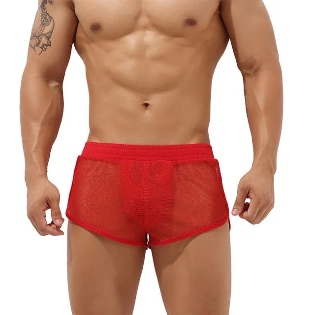 See-Through Mesh Sew Style Man Boxer