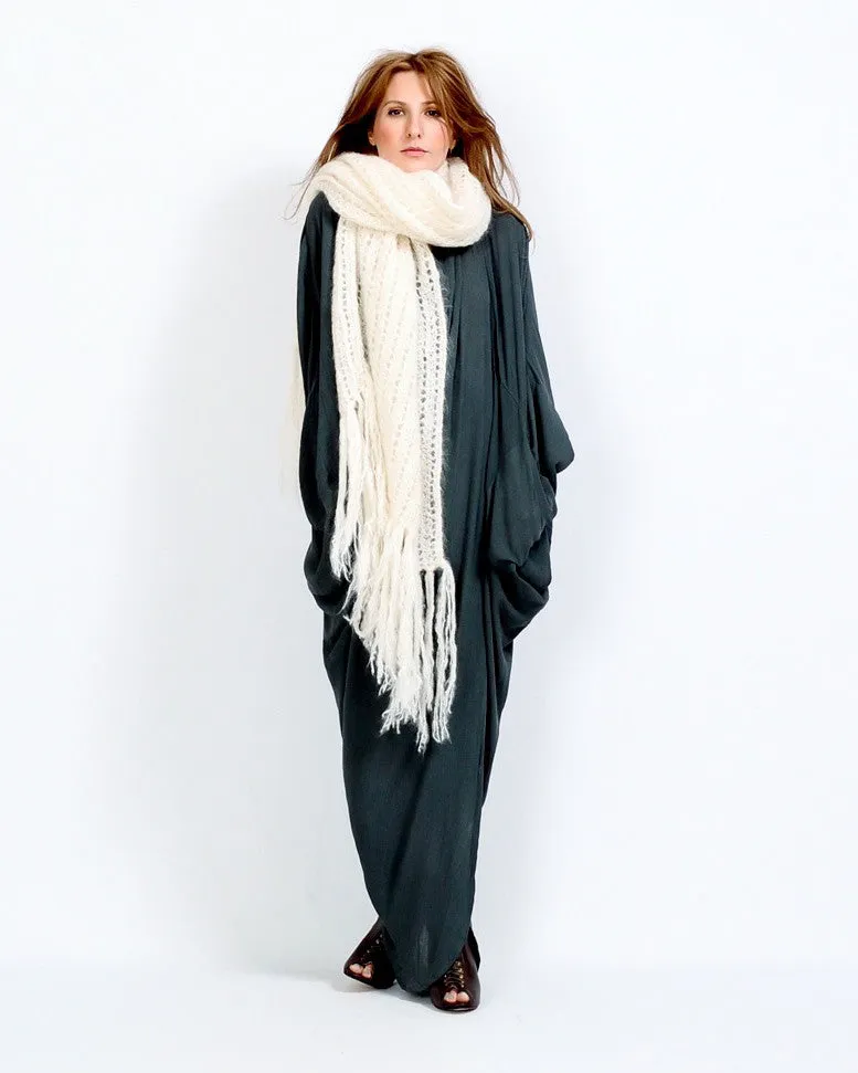 Shaggy Mohair Fringe Scarf