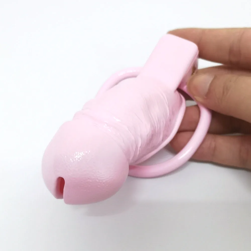 Simulation Penis Pink Lock Chastity Cage