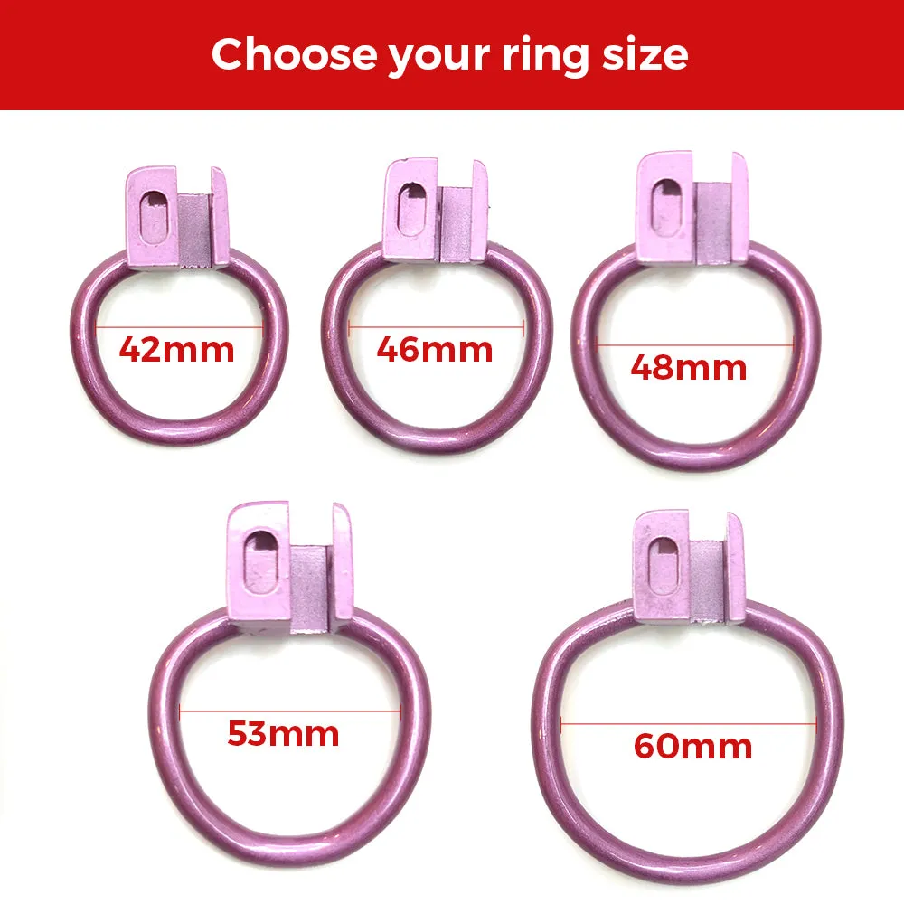 Simulation Penis Purple Lock Chastity Cage