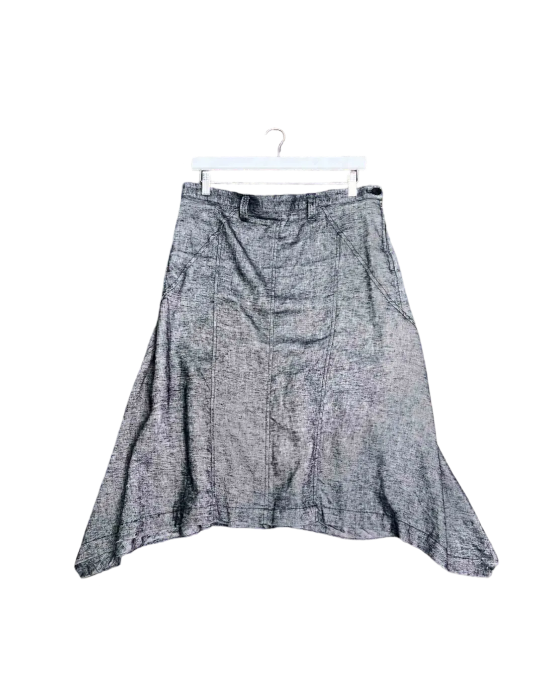 Size 44 (L) | Peachoo   Krejberg Grey Flared Hem Skirt