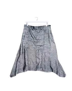 Size 44 (L) | Peachoo   Krejberg Grey Flared Hem Skirt