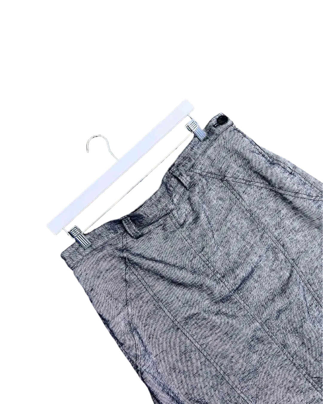 Size 44 (L) | Peachoo   Krejberg Grey Flared Hem Skirt