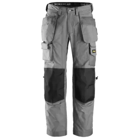 Snickers 3223 Floorlayer Holster Pocket Trousers, Rip-Stop Grey/Black