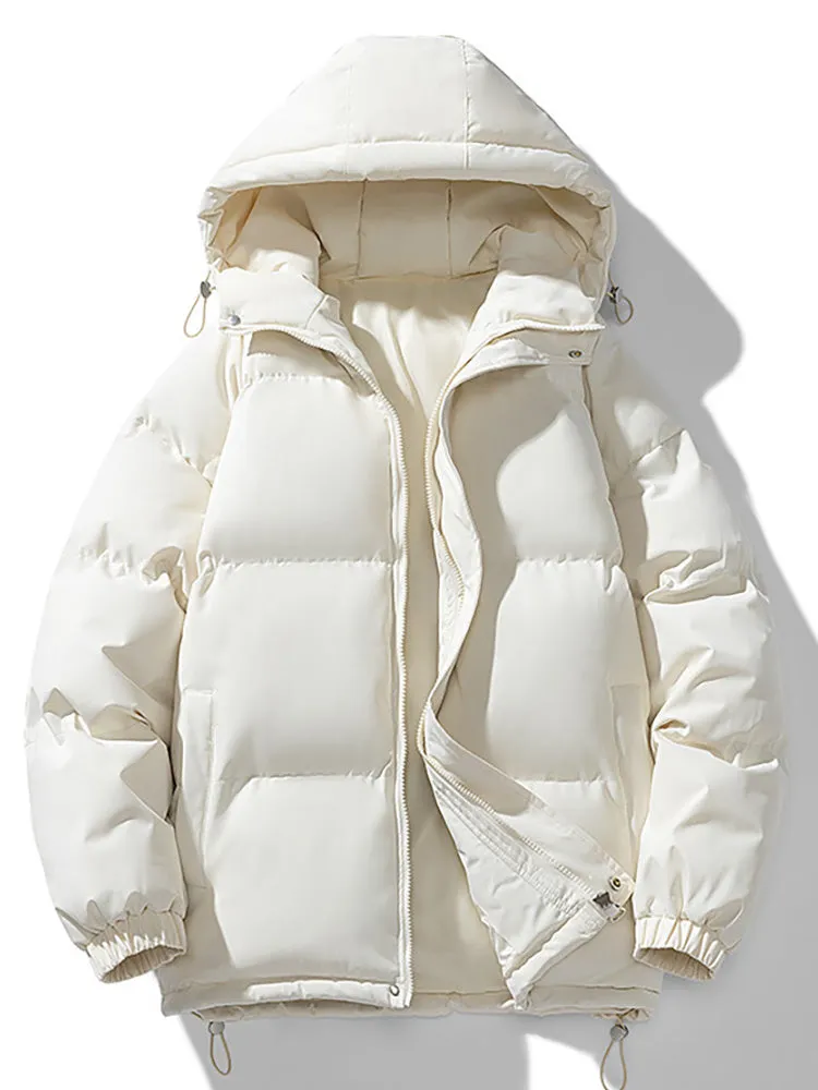 Solid Color Warm Quilted Coats