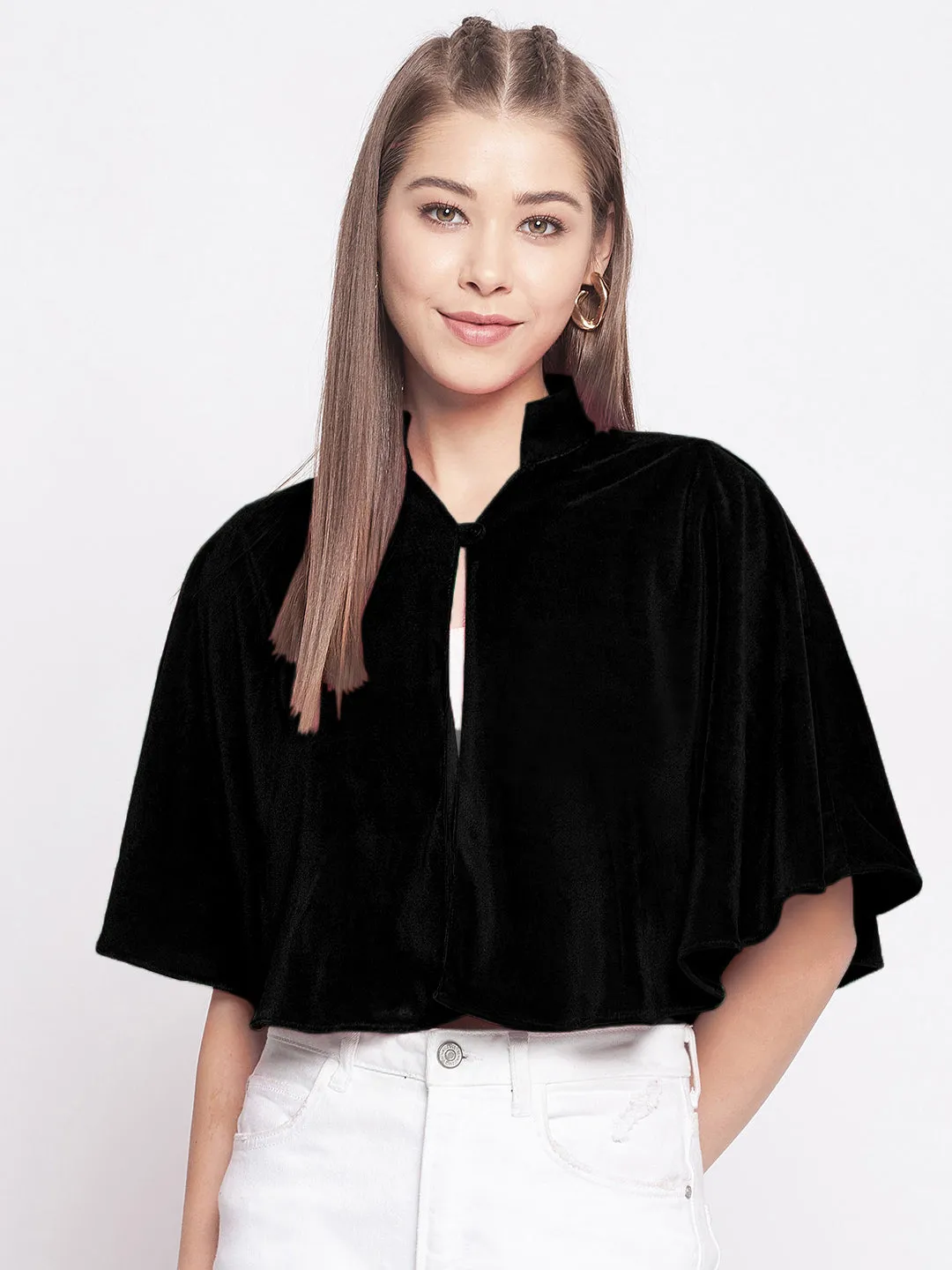 Stretchable Velvet Cape