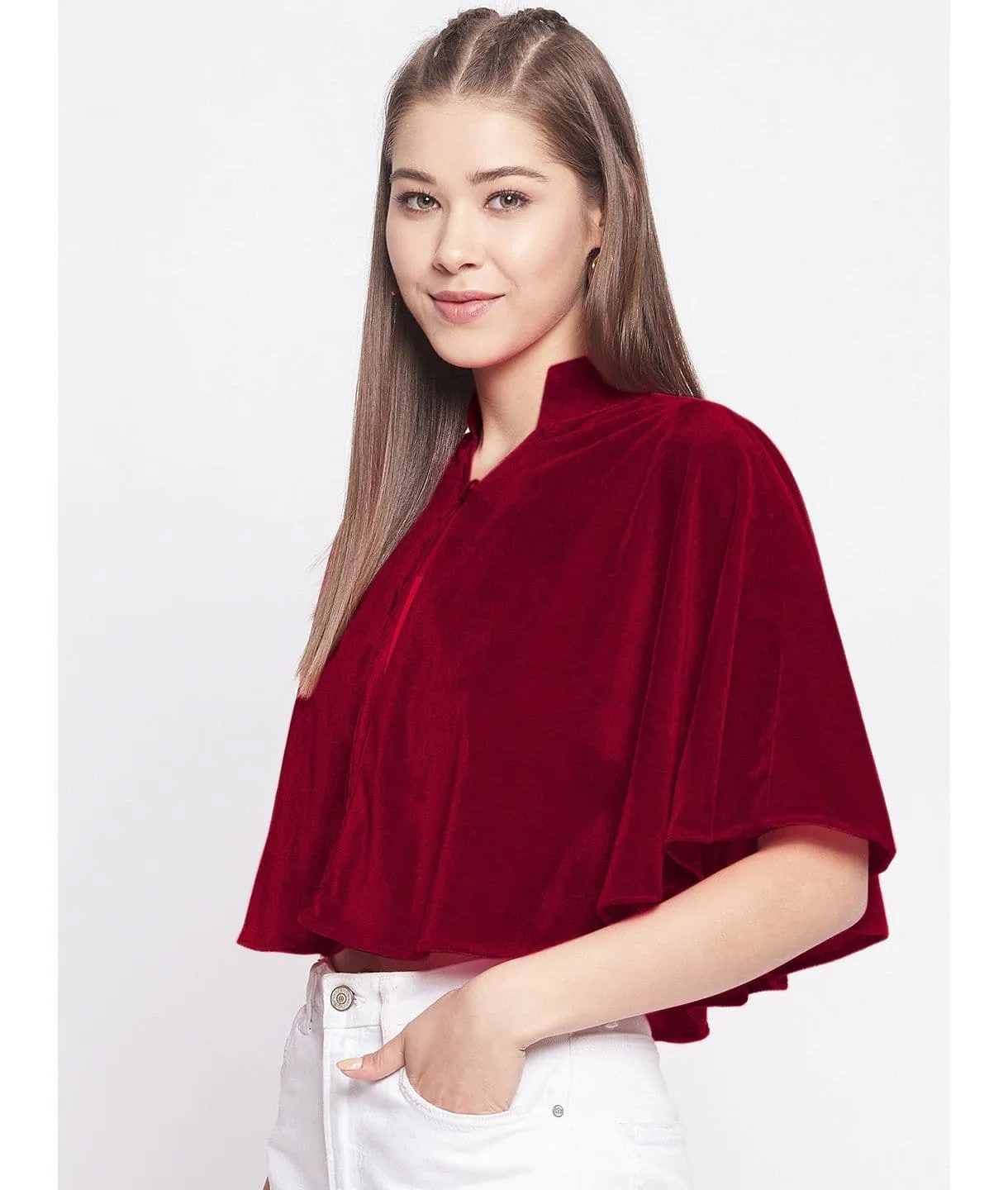 Stretchable Velvet Cape