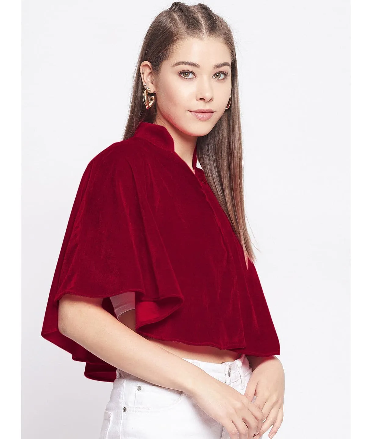 Stretchable Velvet Cape