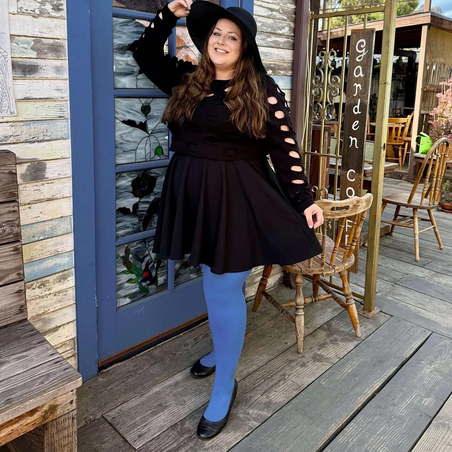 Super Opaque Tights - Peacock