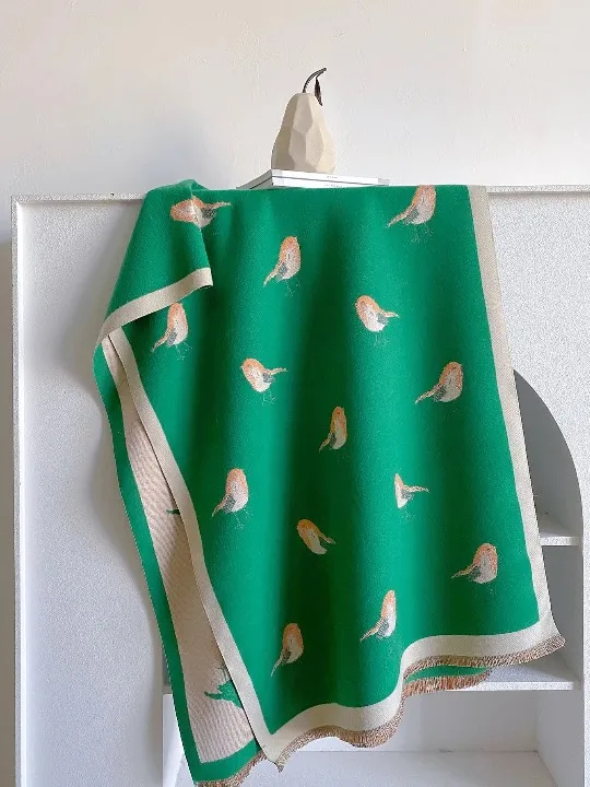 Sweet Bird Prints Woolen Shawl Scarves