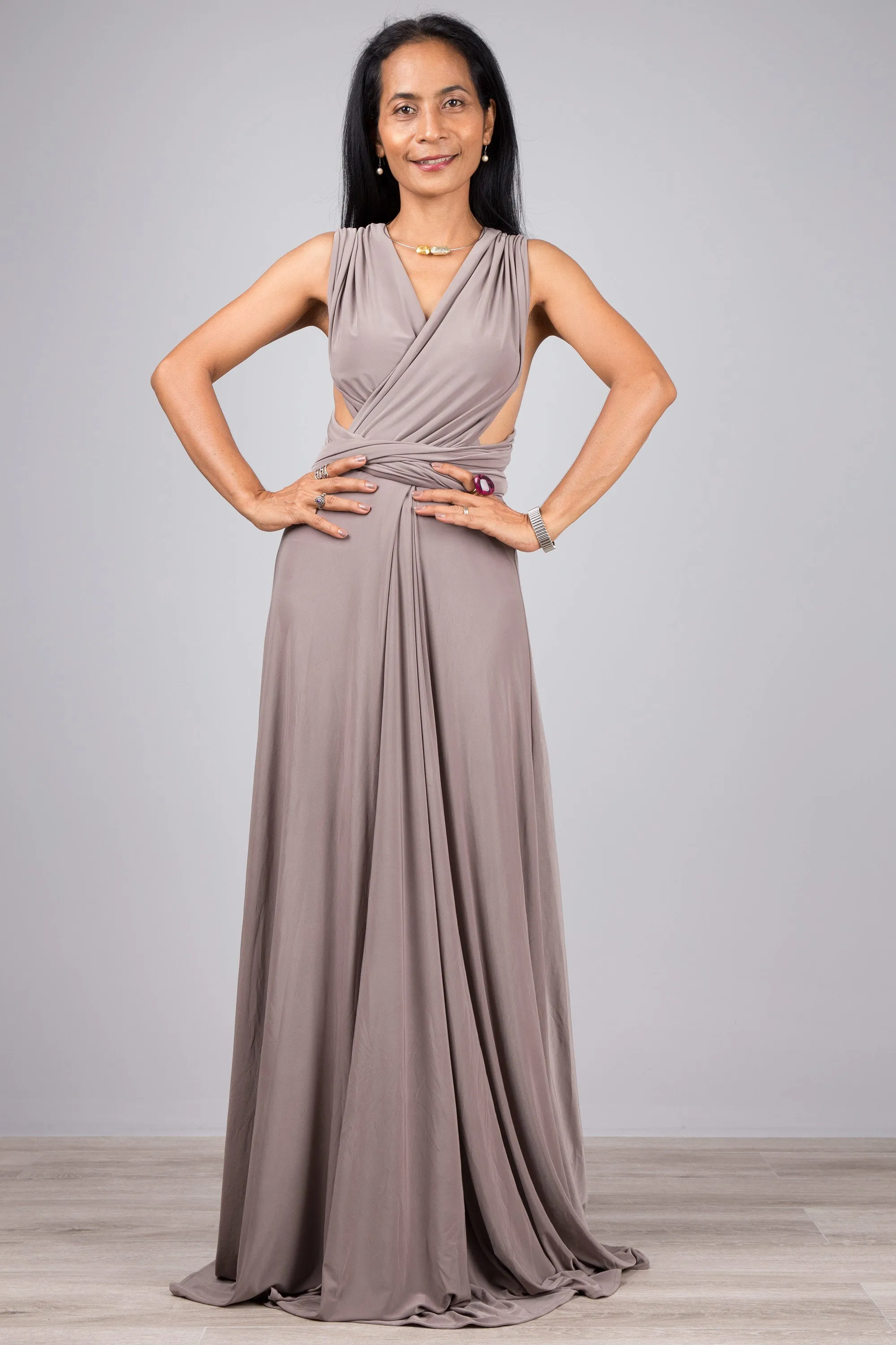 Taupe Convertible Dress