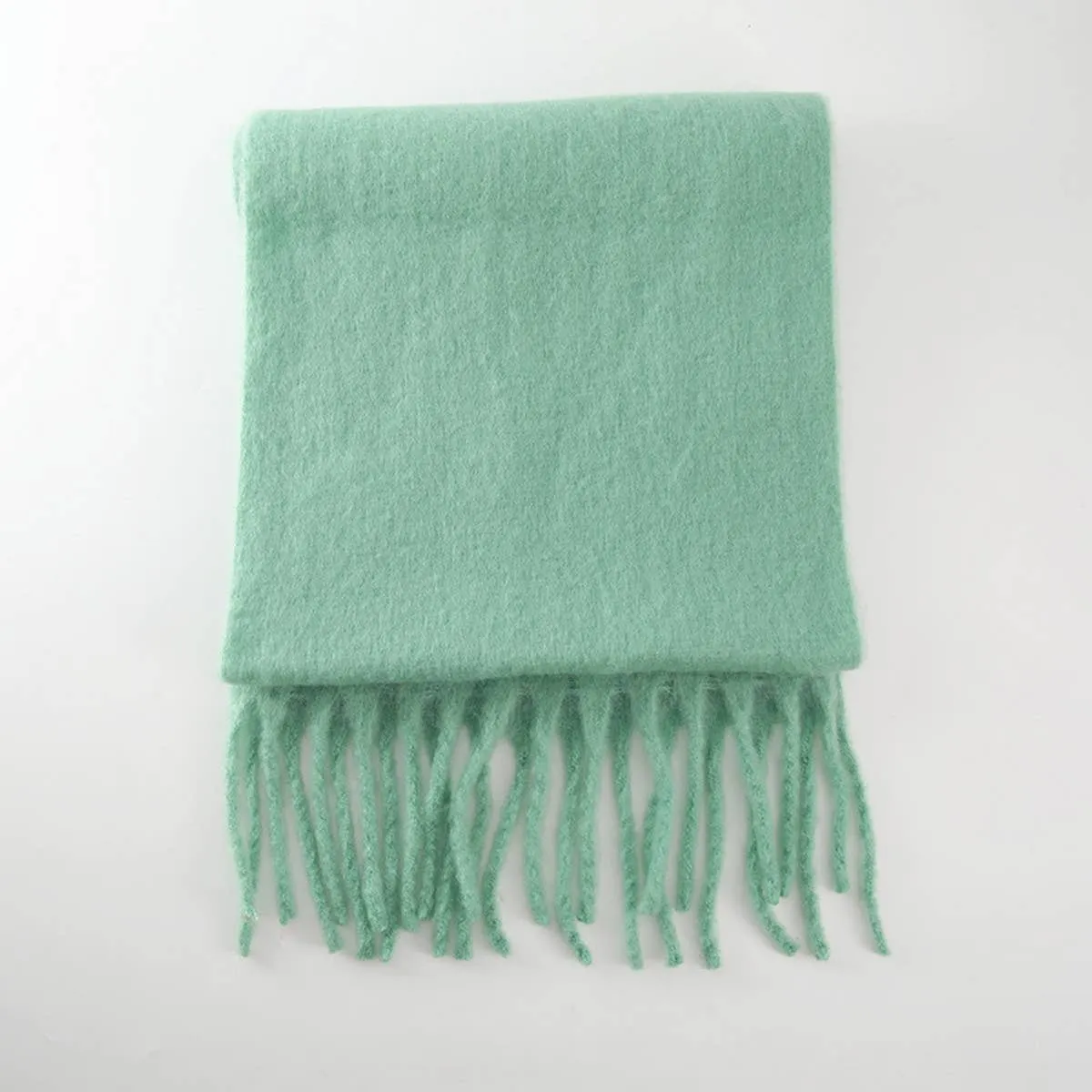 Thick Mohair Scarf - Green