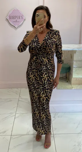 Tilly Long Sleeve Leopard Print Dress