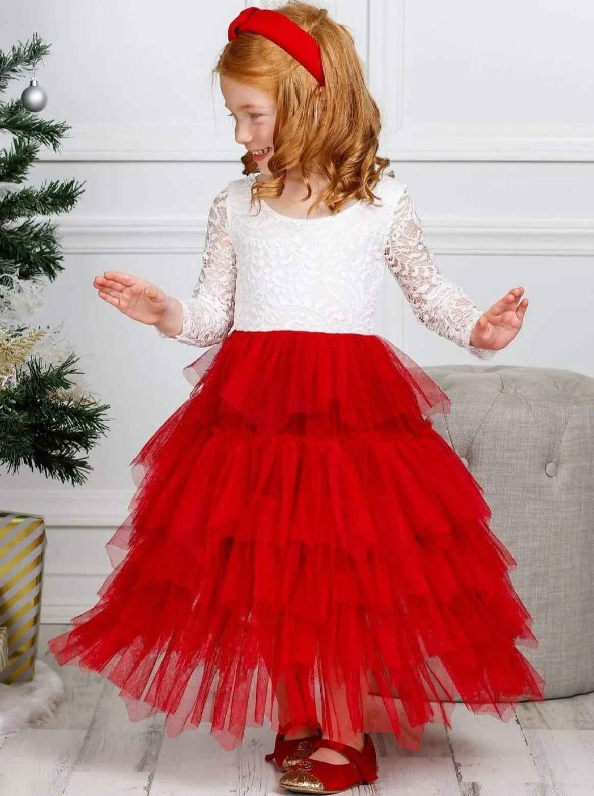 Time For Presents Tiered Tulle Gown