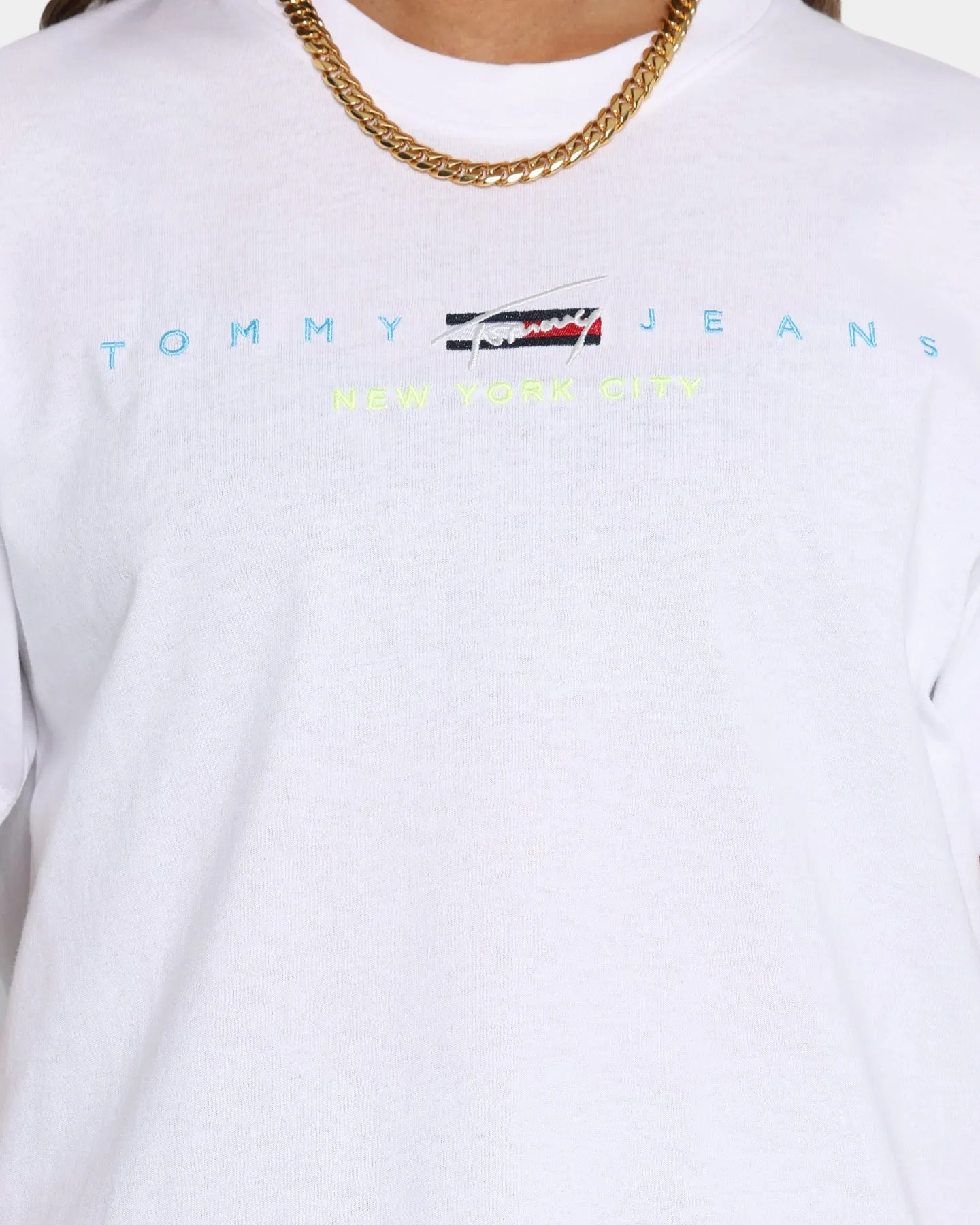 Tommy Jeans Women's Boxy Crop Modern Logo T-Shirt White