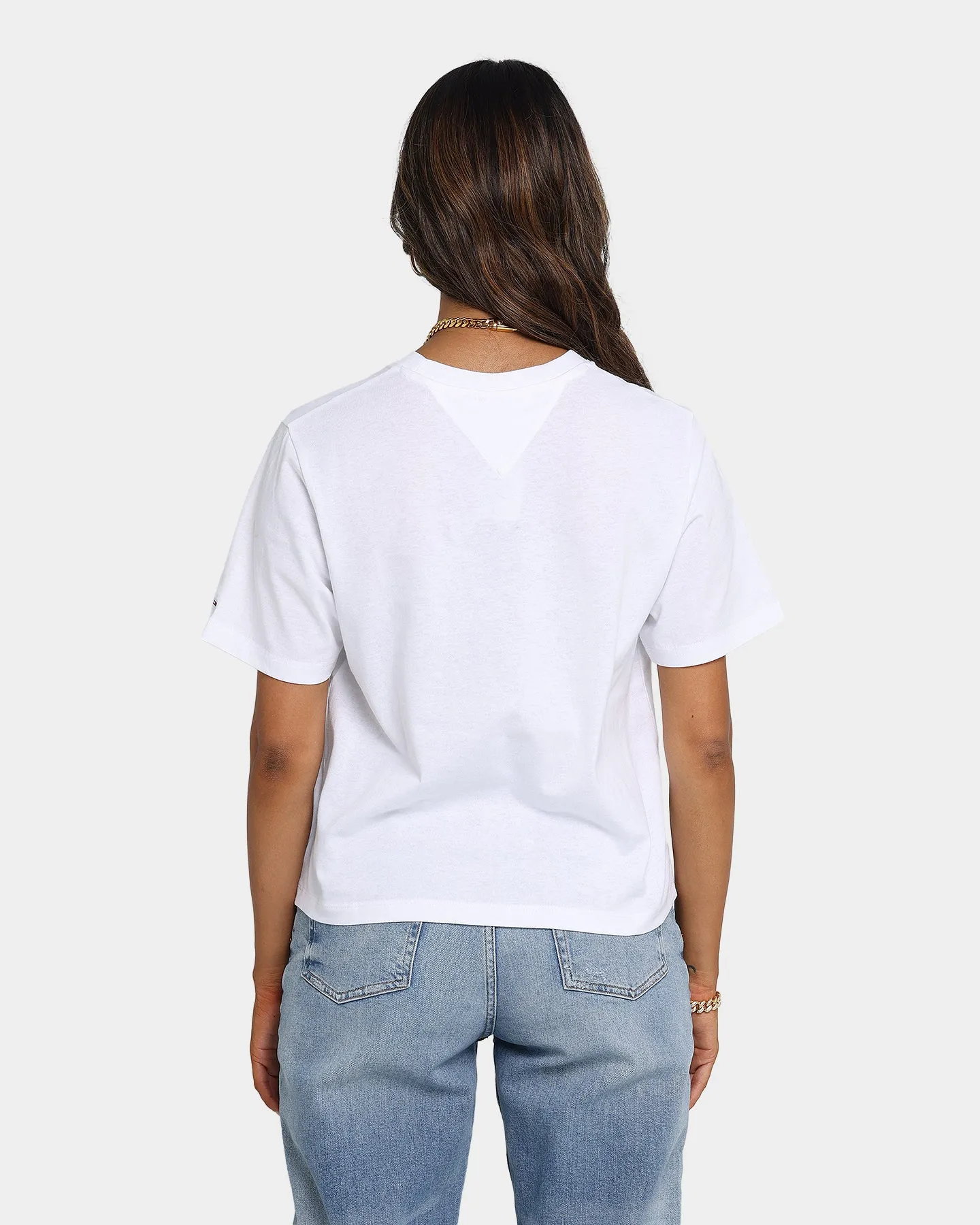 Tommy Jeans Women's Boxy Crop Modern Logo T-Shirt White