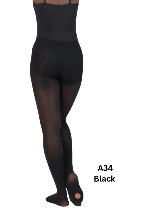 TotalSTRETCH Seamless Low Rise Convertible Tights - Black