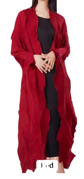 Trench coat cardigan rouge