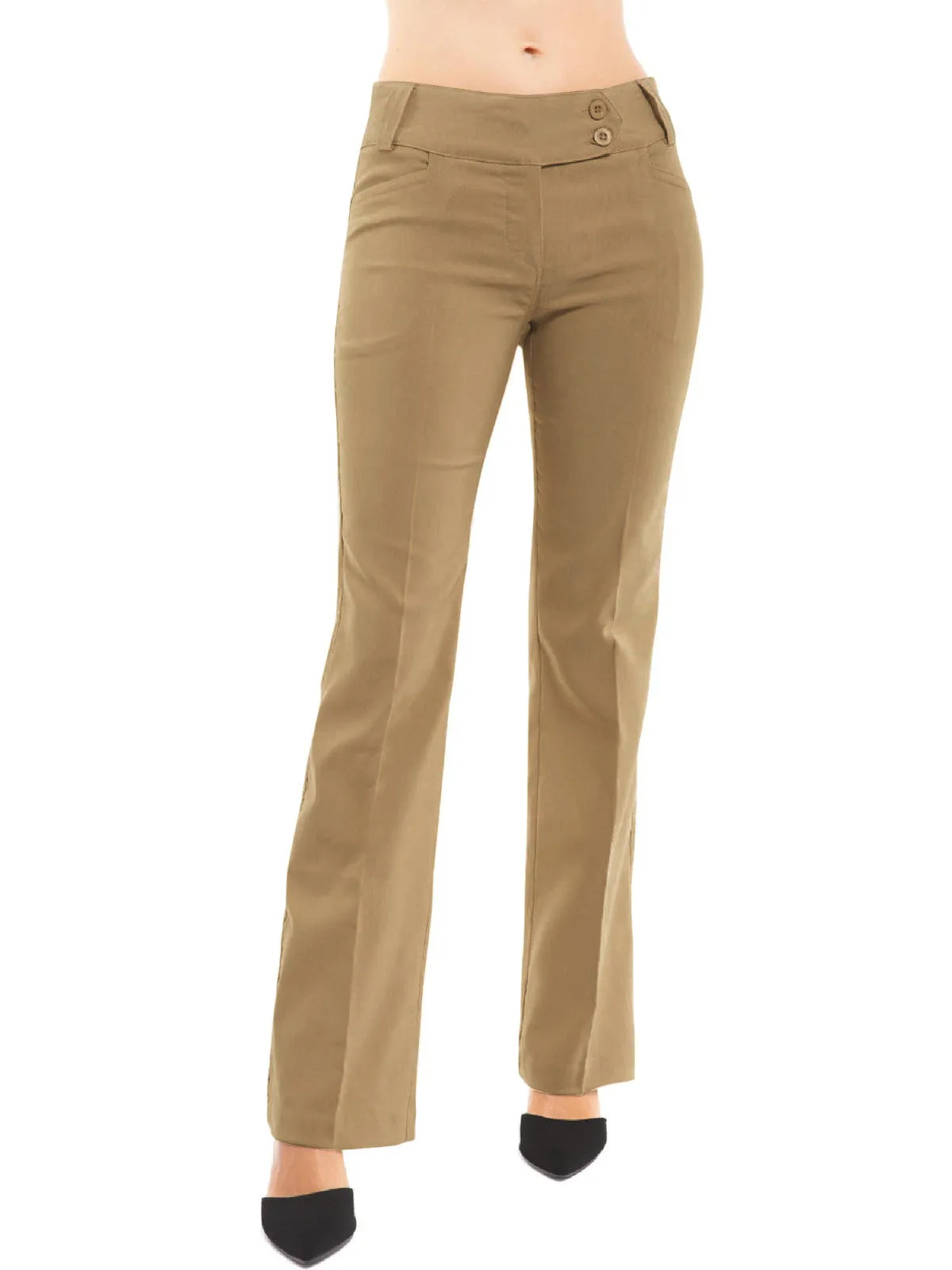 Ultra Stretch Comfy Millennium Bootcut Dress Pants Work Business Office Trousers