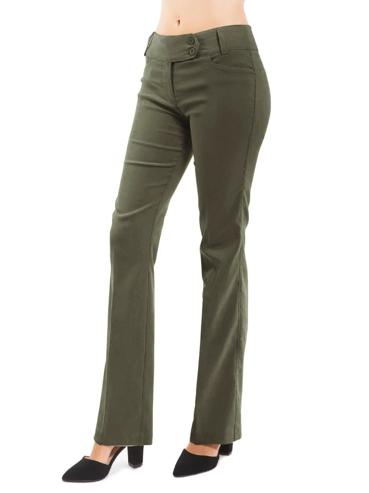 Ultra Stretch Comfy Millennium Bootcut Dress Pants Work Business Office Trousers