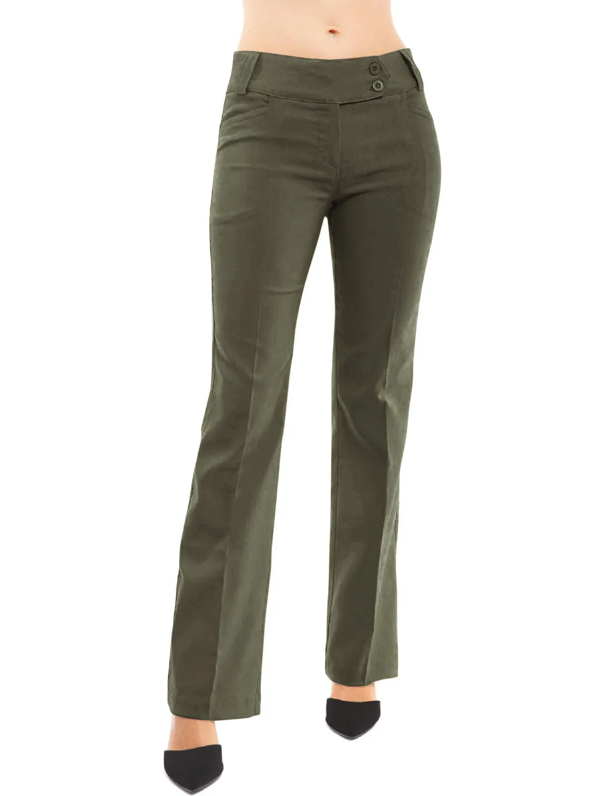 Ultra Stretch Comfy Millennium Bootcut Dress Pants Work Business Office Trousers