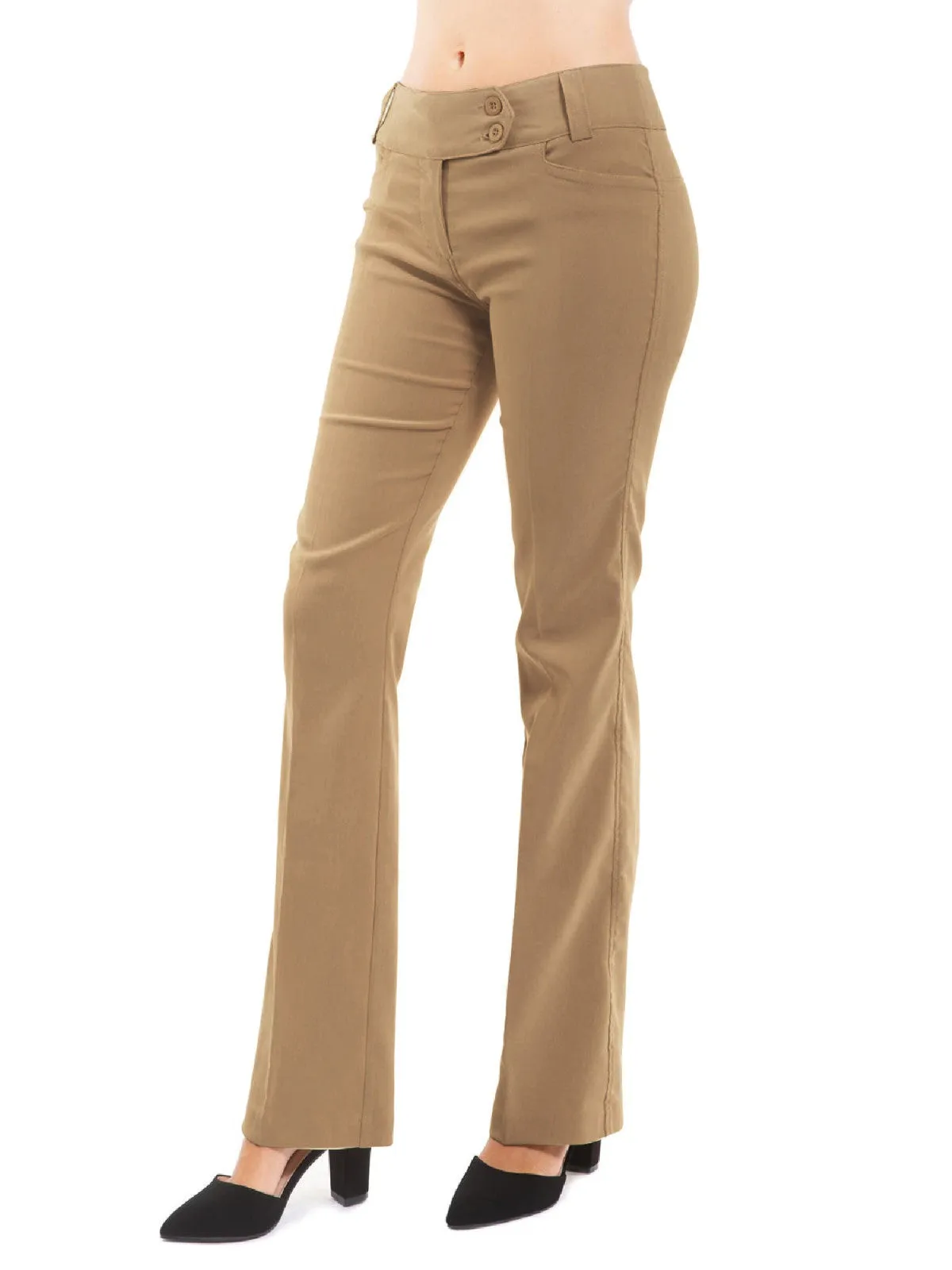 Ultra Stretch Comfy Millennium Bootcut Dress Pants Work Business Office Trousers