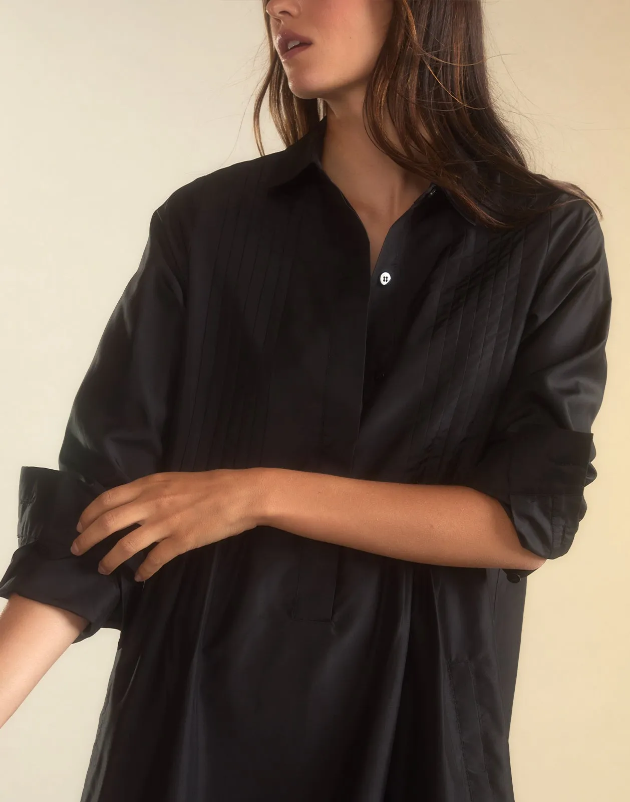 Undercover Silk Taffeta Shirt Dress