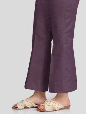 Unstitched Khaddar Trouser - Plum