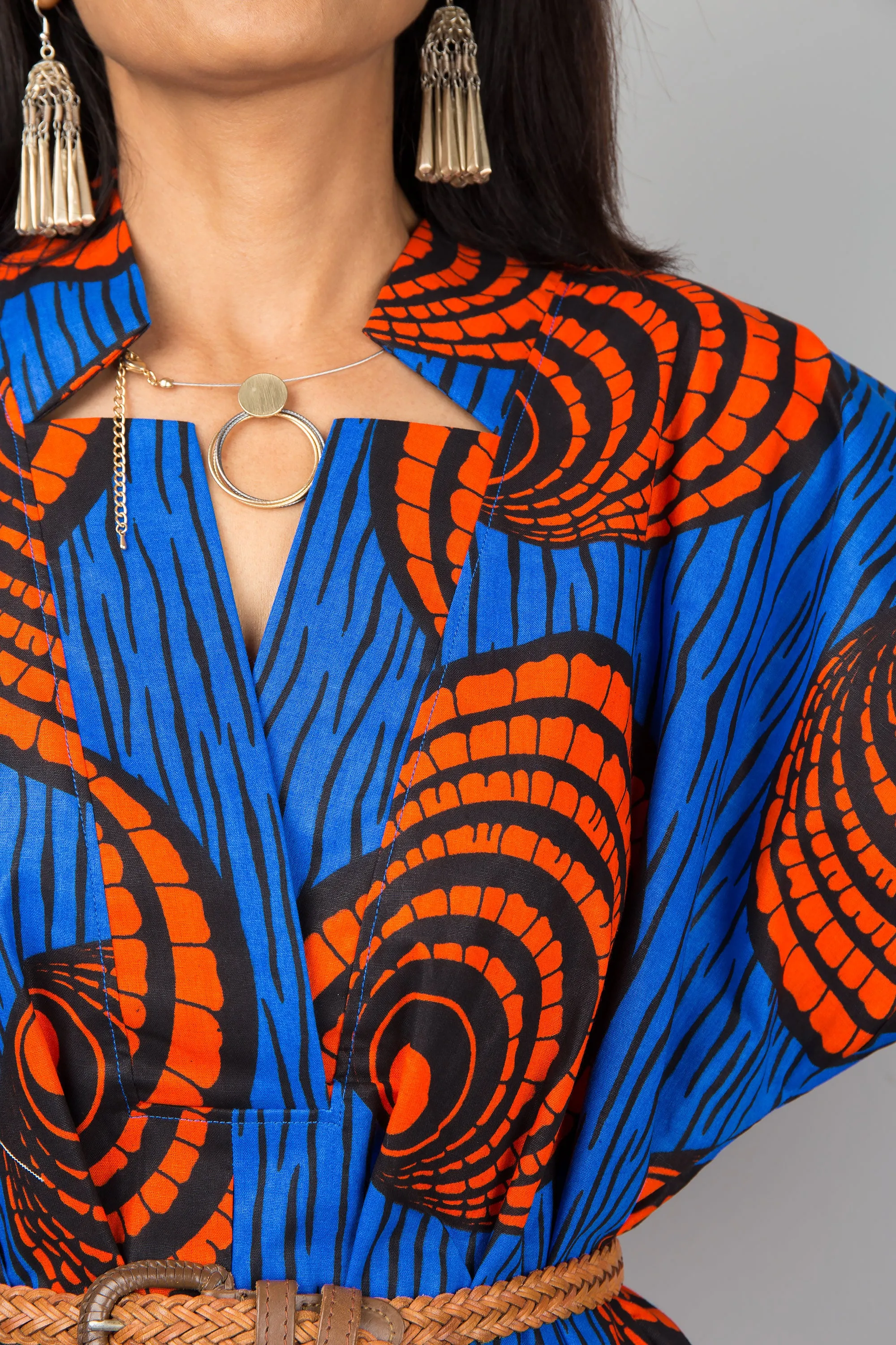 Vibrant Ankara Kaftan Dress: African Print Dress for Women