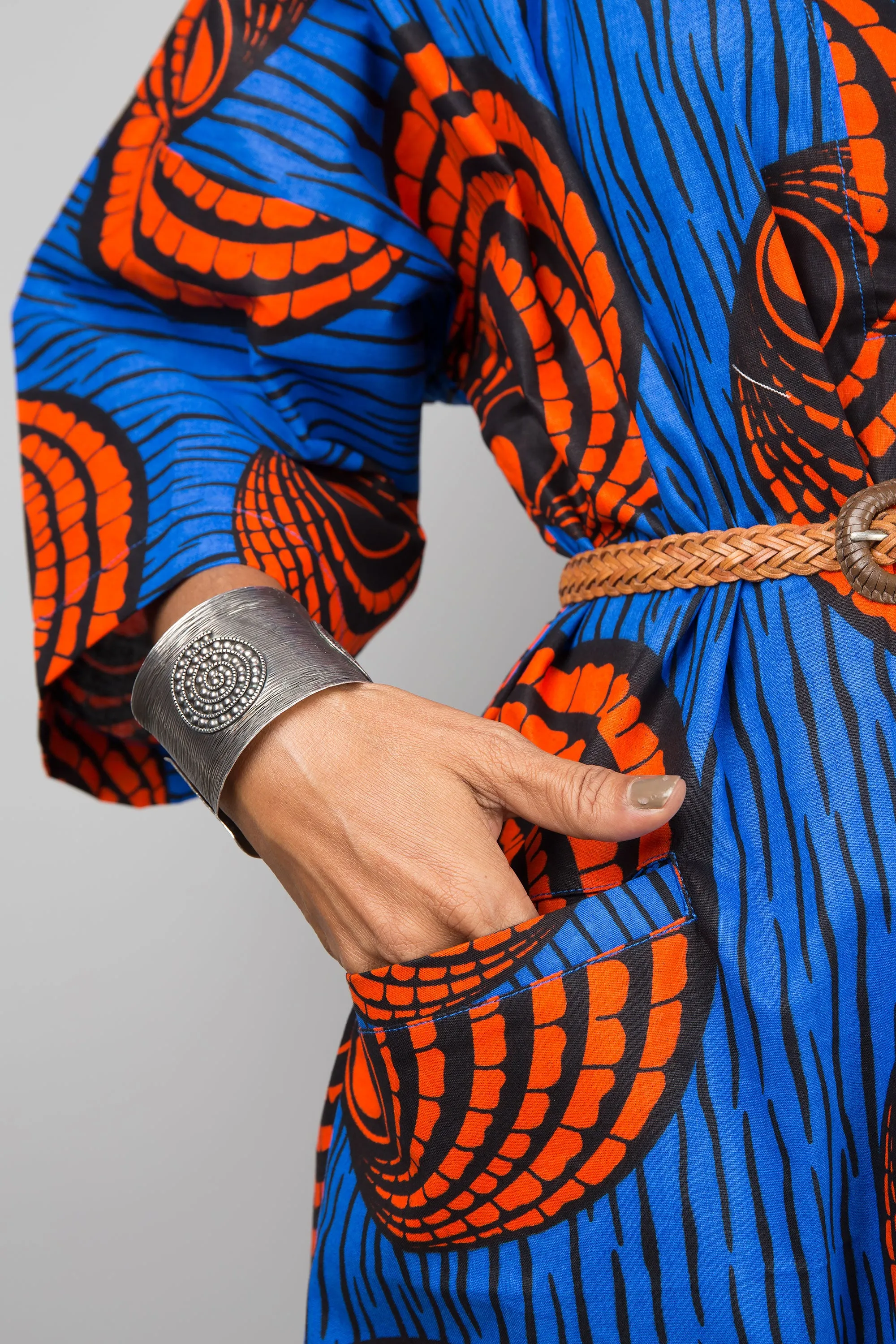 Vibrant Ankara Kaftan Dress: African Print Dress for Women