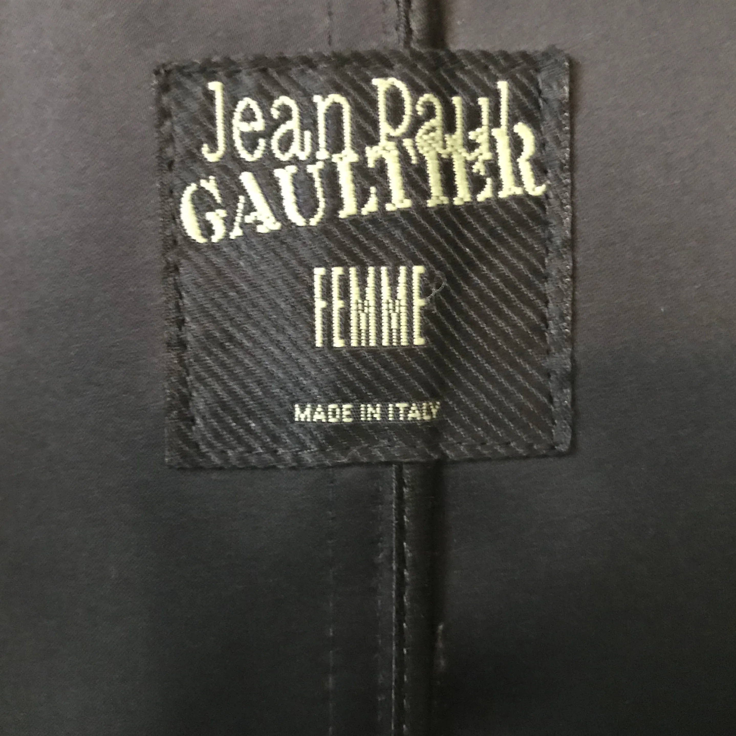 Vintage 1990s Jean Paul Gaultier Black Trench Coat