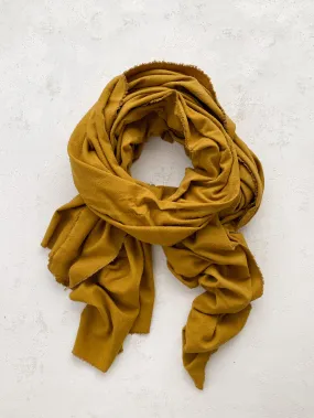 Washable Silk Blanket Scarf in Oro