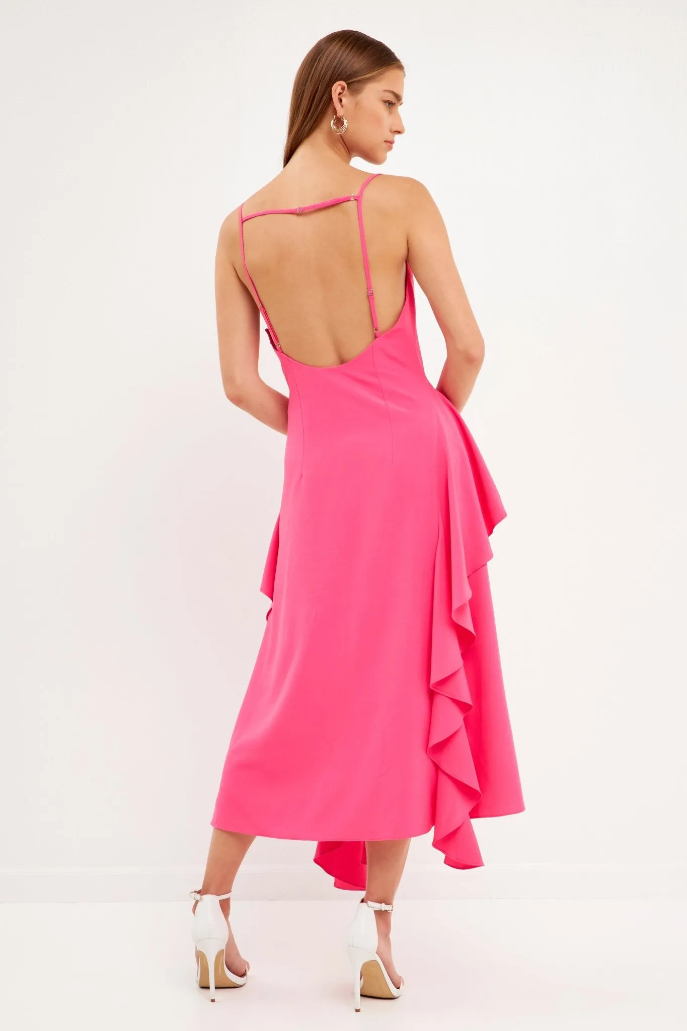 Waterfall Maxi Dress Pink