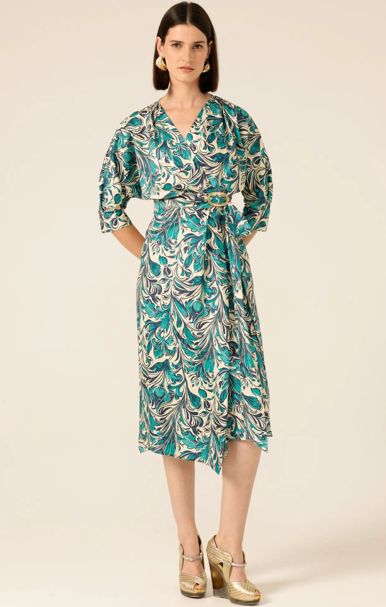 WHIMSY WOODS WRAP DRESS