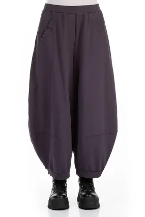 Wide Vintage Violet Cotton Trousers